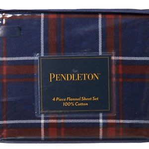 PENDLETON Porter Classic Tartan Plaid Flannel Queen Sheet Set